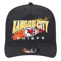 Men's New Era Black Kansas City Chiefs Injection Golfer Adjustable Hat
