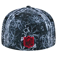 Casquette ajustée Shibori 59FIFTY des Kansas City Chiefs New Era noire pour hommes