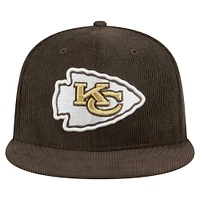 Men's New Era  Brown Kansas City Chiefs Choco Cord 59FIFTY Fitted Hat
