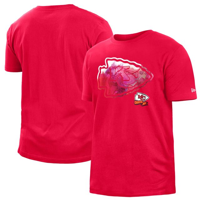 T-shirt New Era rouge Kansas City Chiefs 2022 Sideline Ink Dye pour homme