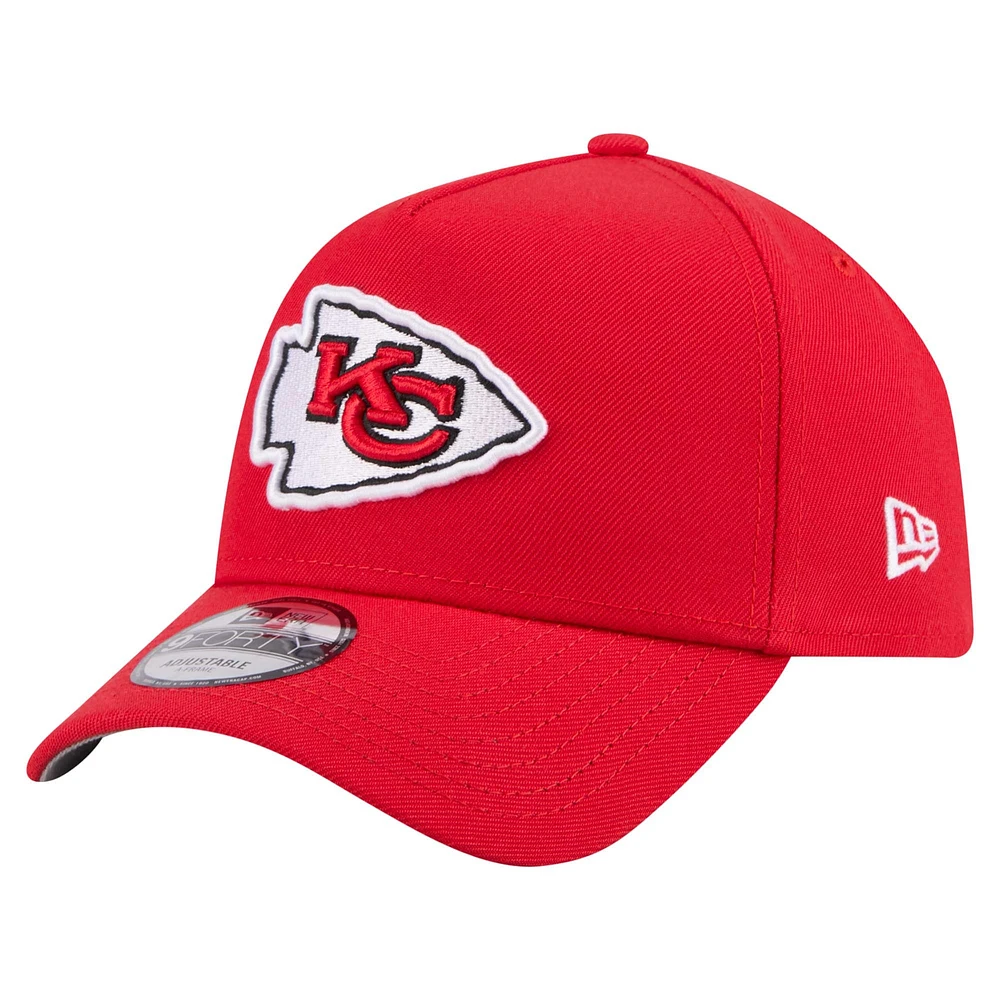 Casquette ajustable A-Frame 9FORTY rouge Kansas City Chiefs de New Era pour homme