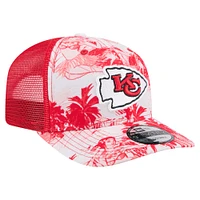 Men's New Era  Red Kansas City Chiefs Hula Trucker 9SEVENTY Adjustable Hat