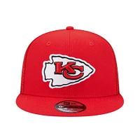 Men's New Era Red Kansas City Chiefs  Main Trucker 9FIFTY Snapback Hat