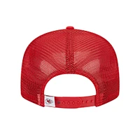 Men's New Era Red Kansas City Chiefs  Main Trucker 9FIFTY Snapback Hat