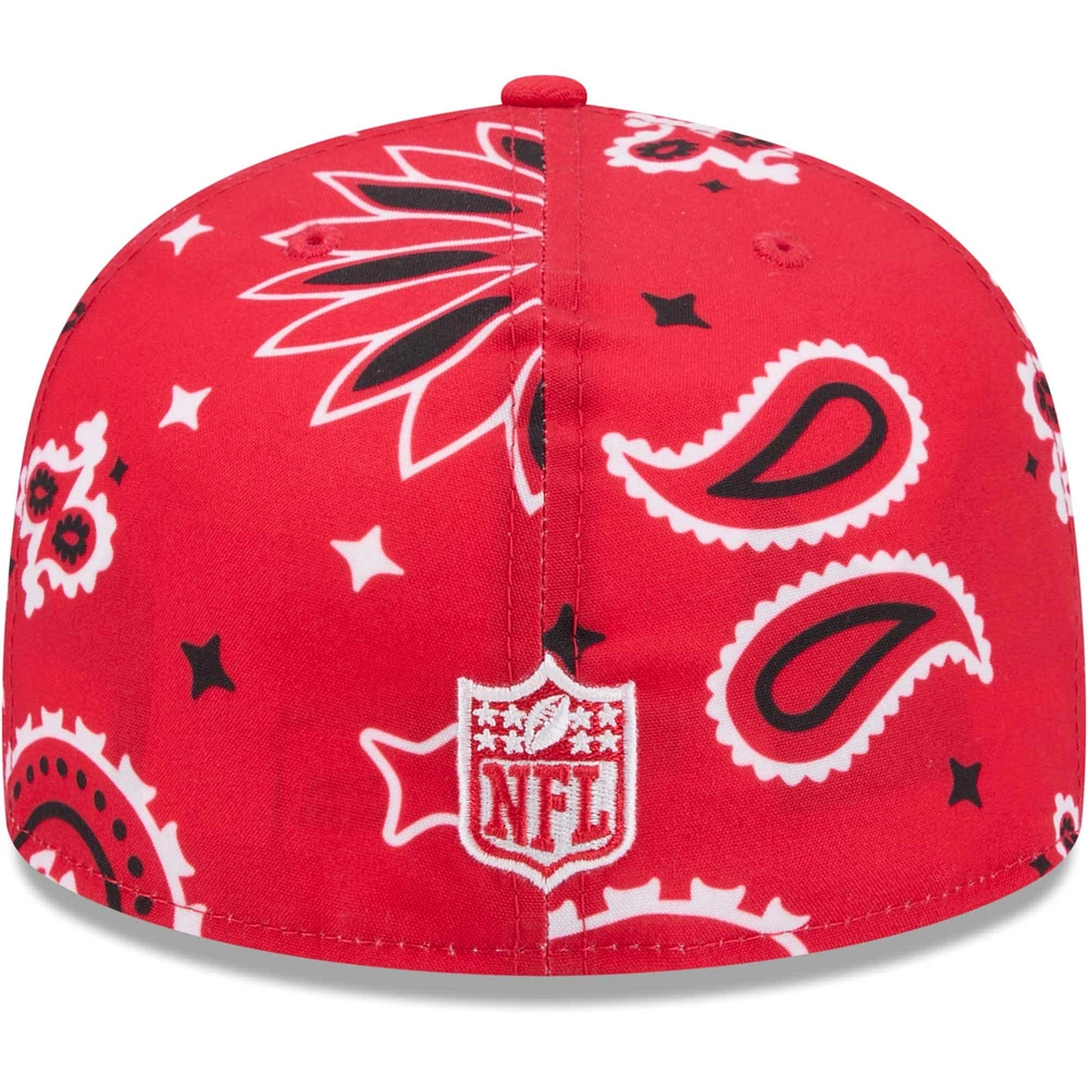 Casquette ajustée 59FIFTY rouge à motif cachemire des Chiefs de Kansas City New Era pour hommes