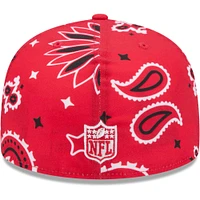 Casquette ajustée 59FIFTY rouge à motif cachemire des Chiefs de Kansas City New Era pour hommes