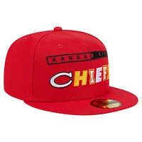 Men's New Era Red Kansas City Chiefs Ransom 59FIFTY Fitted Hat