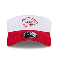 Men's New Era White/Red Kansas City Chiefs 2024 NFL Training Camp Adjustable Visor