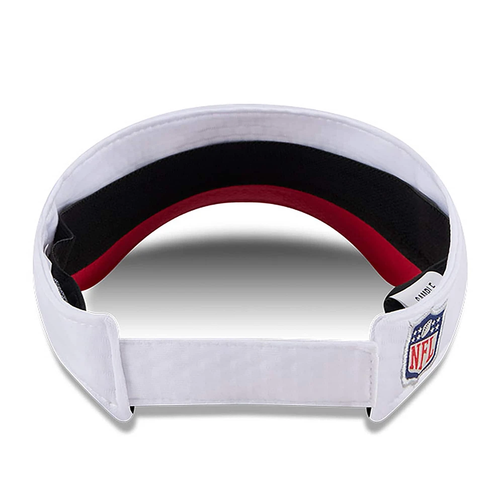 Men's New Era White/Red Kansas City Chiefs 2024 NFL Training Camp Adjustable Visor