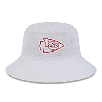 Men's New Era White Kansas City Chiefs 2024 NFL Training Camp Stretch Bucket Hat
