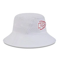 Men's New Era White Kansas City Chiefs 2024 NFL Training Camp Stretch Bucket Hat