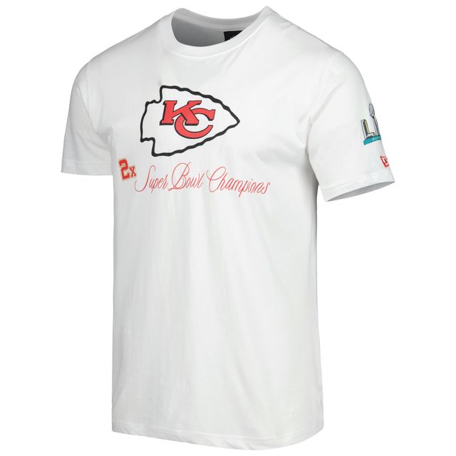 T-shirt pour homme New Era blanc Kansas City Chiefs Historic Champs