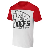 Men's NFL x Darius Rucker Collection by Fanatics Cream Kansas City Chiefs Colorblocked T-Shirt