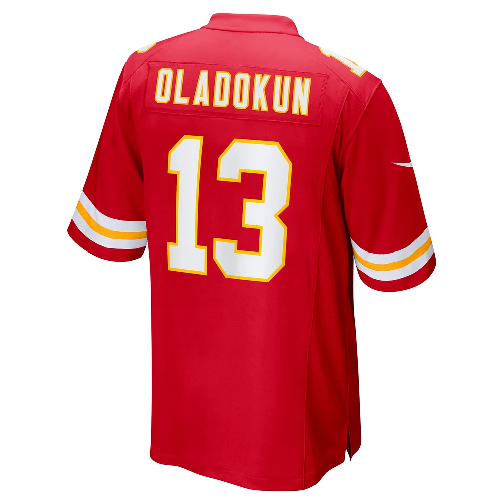 Men's Nike Chris Oladokun  Red Kansas City Chiefs Game Jersey