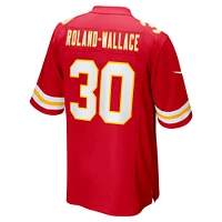 Men's Nike Chris Roland-Wallace  Red Kansas City Chiefs Game Jersey