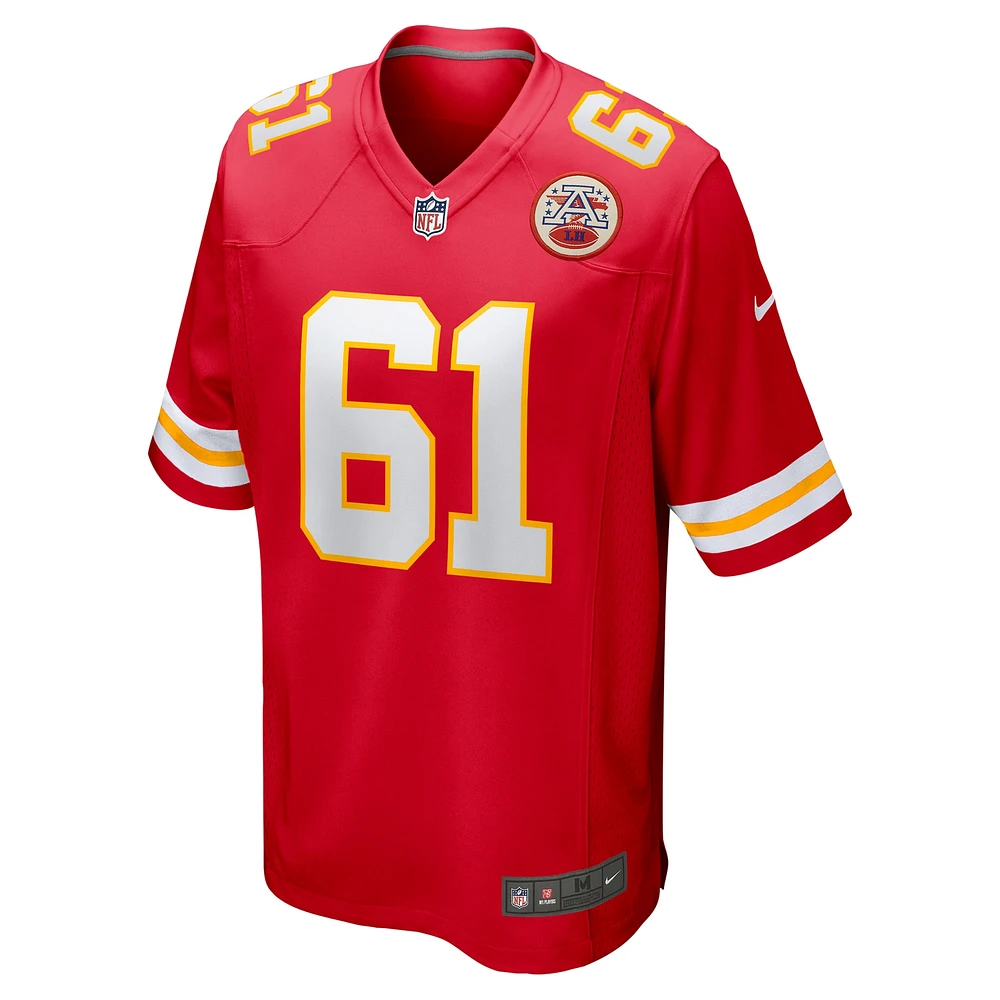 Men's Nike C.J. Hanson  Red Kansas City Chiefs Game Jersey