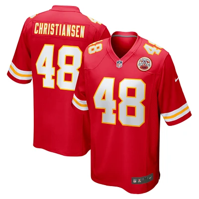 Maillot Nike Cole Christiansen pour homme, rouge, joueur de match des Chiefs Kansas City