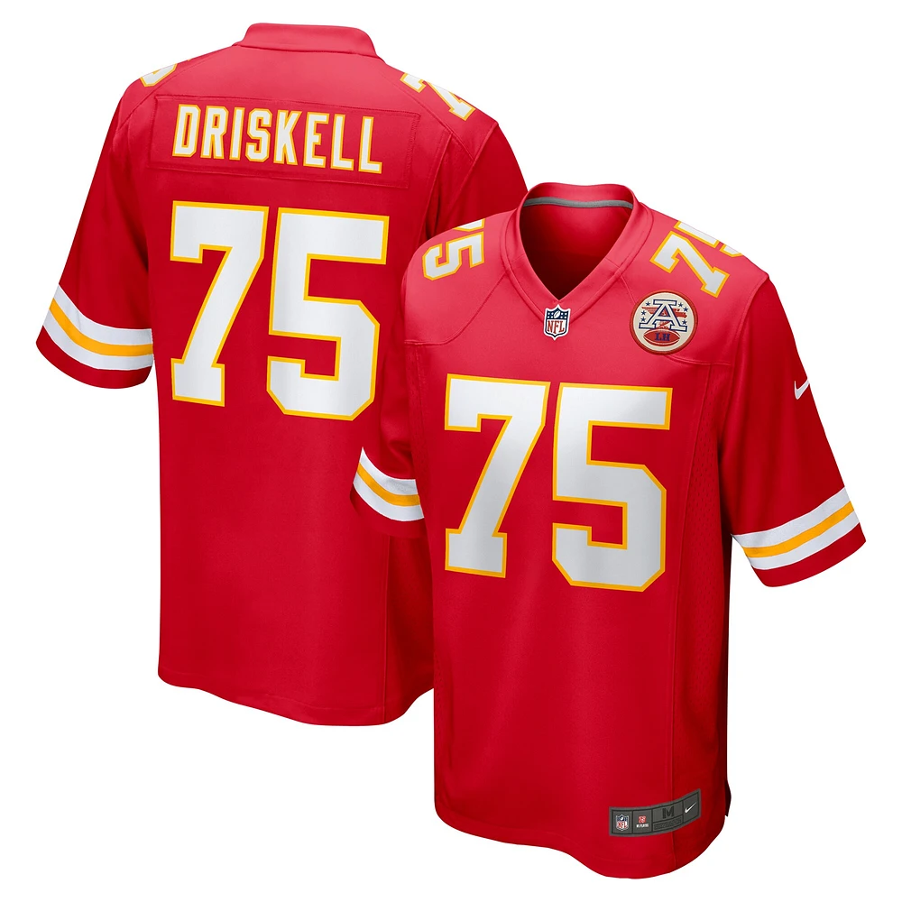 Maillot de match Nike Ethan Driskell rouge Kansas City Chiefs pour homme