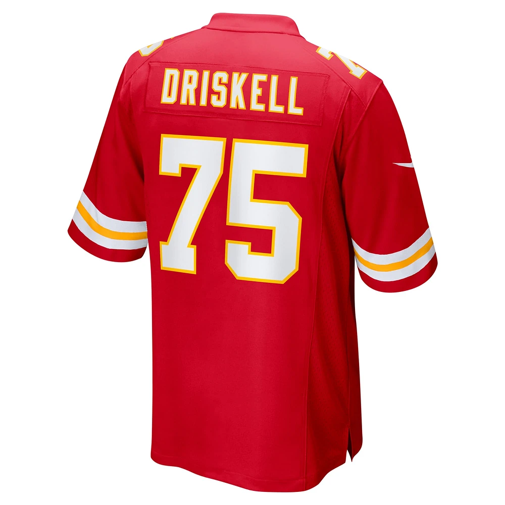 Maillot de match Nike Ethan Driskell rouge Kansas City Chiefs pour homme