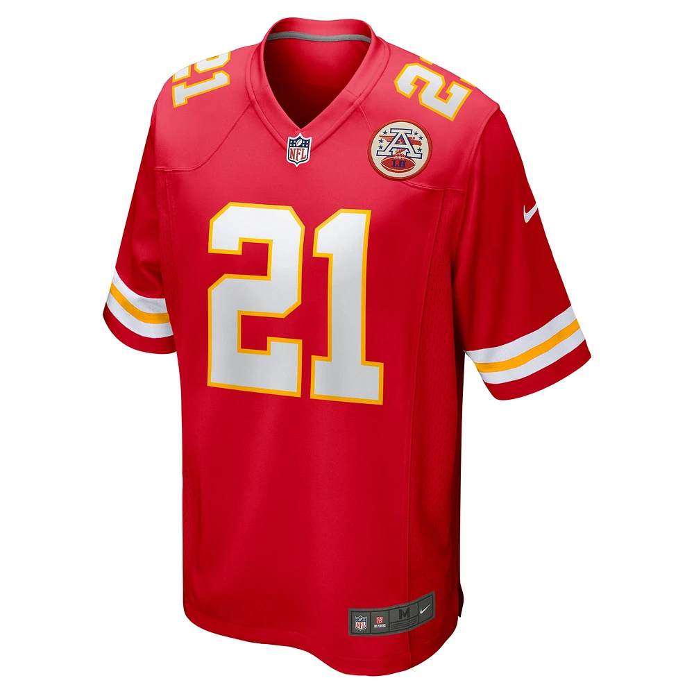 Men's Nike Jaden Hicks  Red Kansas City Chiefs Game Jersey