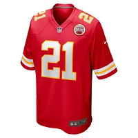 Men's Nike Jaden Hicks  Red Kansas City Chiefs Game Jersey