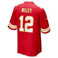 Maillot de match Nike Jared Wiley rouge Kansas City Chiefs pour homme
