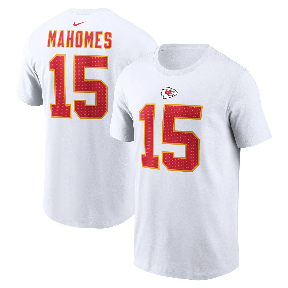 Men's Nike Patrick Mahomes White Kansas City Chiefs Player Name & Number T-Shirt