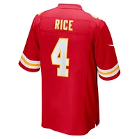 Maillot de match Nike Rashee Rice pour hommes, rouge, des Chiefs Kansas City