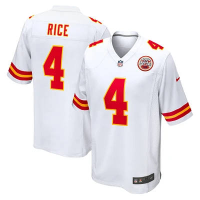Maillot de match Nike Rashee Rice pour hommes, blanc, Kansas City Chiefs