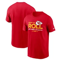 T-shirt Nike rouge pour homme Kansas City Chiefs 2024 AFC West Division Champions Locker Room Trophy Collection