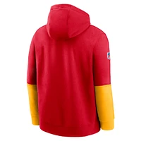 Men's Nike Red Kansas City Chiefs 2024 Sideline Club Pullover Hoodie