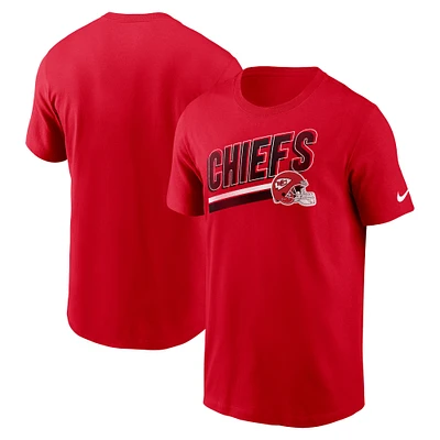 T-shirt Nike pour homme Kansas City Chiefs Essential Blitz Lockup rouge