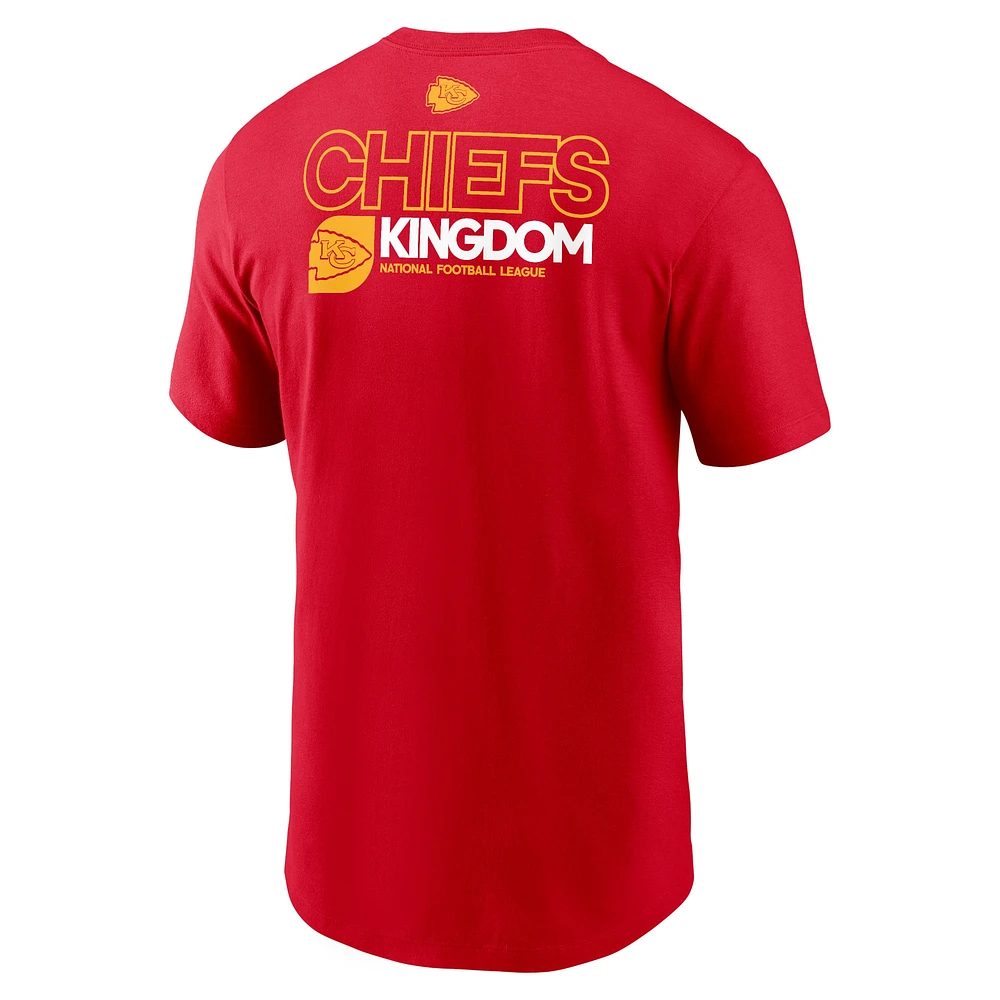 Men's Nike Red Kansas City Chiefs Outline T-Shirt