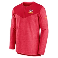 Men's Nike Red Kansas City Chiefs Sideline Lockup Performance Quarter-Zip Top