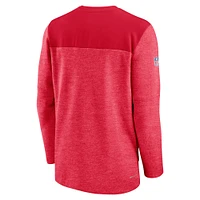 Men's Nike Red Kansas City Chiefs Sideline Lockup Performance Quarter-Zip Top