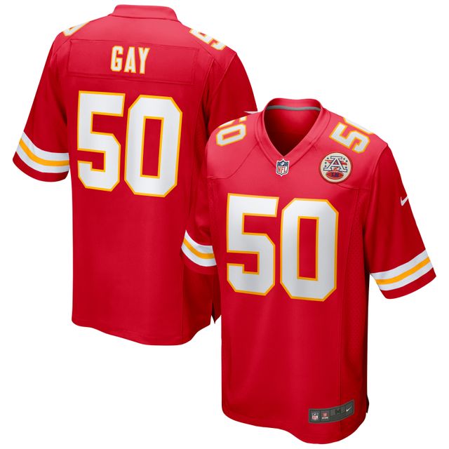 Maillot de match Nike Willie Gay pour hommes, rouge, des Chiefs Kansas City