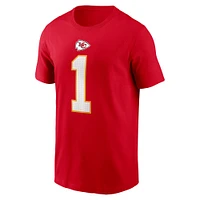 Men's Nike Xavier Worthy Red Kansas City Chiefs  Name & Number T-Shirt