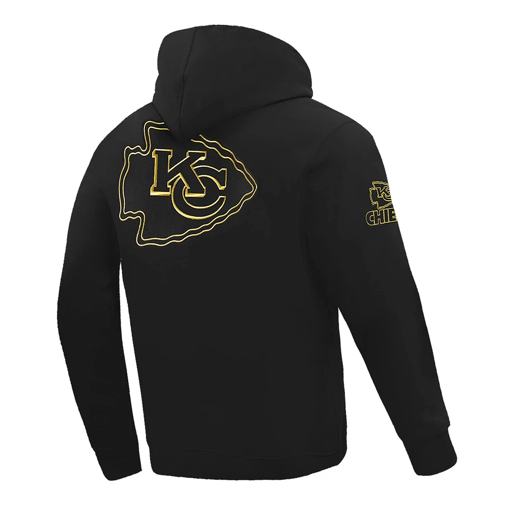 Men's Pro Standard Black Kansas City Chiefs Classic Chenille Pullover Hoodie