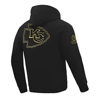 Men's Pro Standard Black Kansas City Chiefs Classic Chenille Pullover Hoodie