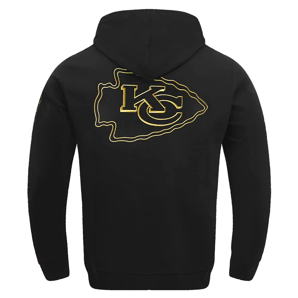 Men's Pro Standard Black Kansas City Chiefs Classic Chenille Pullover Hoodie