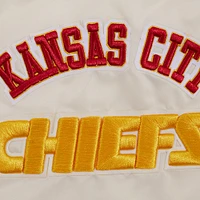 Men's Pro Standard Cream Kansas City Chiefs Sublimated Satin Full-Snap Jacket