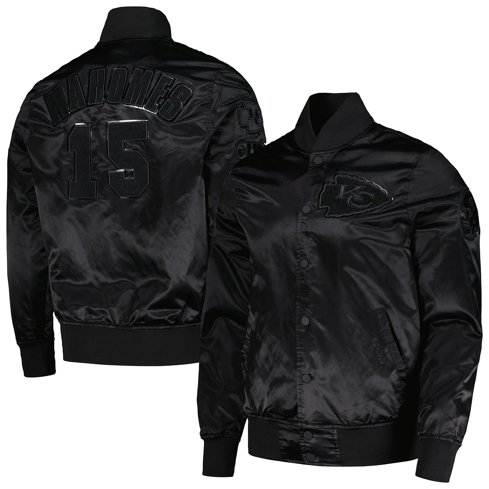 Veste noire à bouton-pression Pro Standard Patrick Mahomes pour hommes des Chiefs de Kansas City