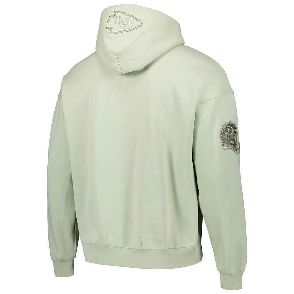Men's Pro Standard Patrick Mahomes Light Green Kansas City Chiefs Player Name & Number Pullover Hoodie