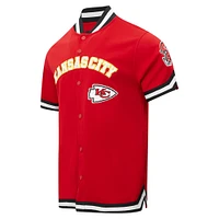 Men's Pro Standard Red Kansas City Chiefs Classic Warm-Up Short Sleeve Full-Snap Jacket