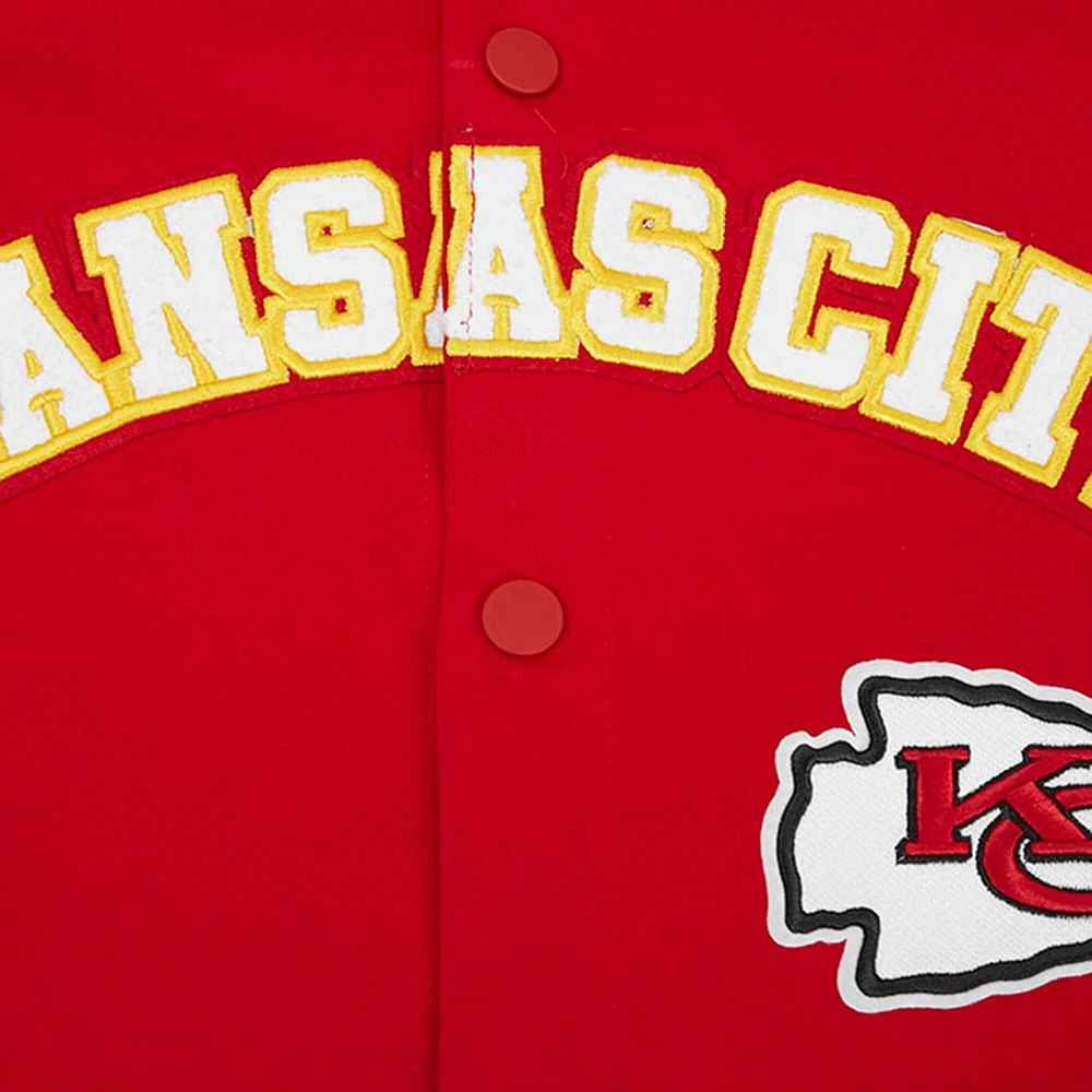 Men's Pro Standard Red Kansas City Chiefs Classic Warm-Up Short Sleeve Full-Snap Jacket