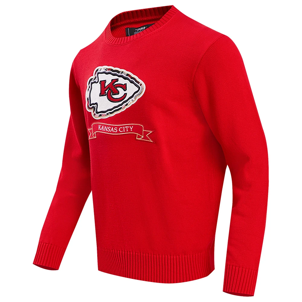 Men's Pro Standard Red Kansas City Chiefs Prep Knit Sweater