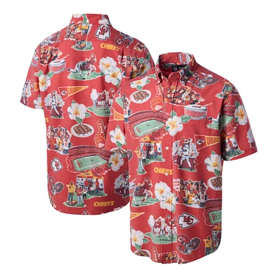 Chemise boutonnée panoramique rouge Kansas City Chiefs de Reyn Spooner pour homme