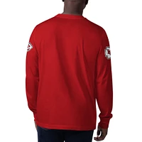Men's Starter Red Kansas City Chiefs Clutch Hit Long Sleeve T-Shirt