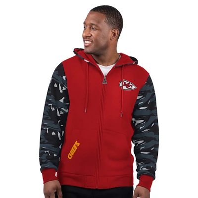 Sweat à capuche zippé rouge pour homme Kansas City Chiefs Thursday Night Gridiron