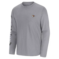 Men's Tommy Bahama  Gray Kansas City Chiefs Oasis Endzone Lux Long Sleeve T-Shirt